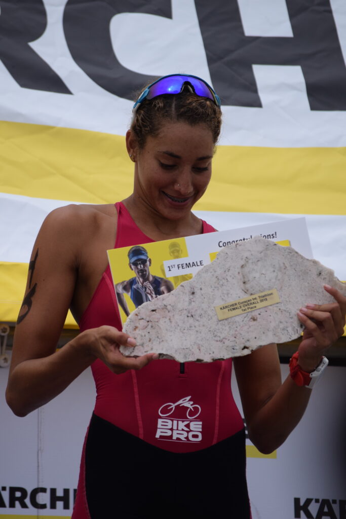 Genesis Ruiz, overall female winner Karcher Triathlon 2018
